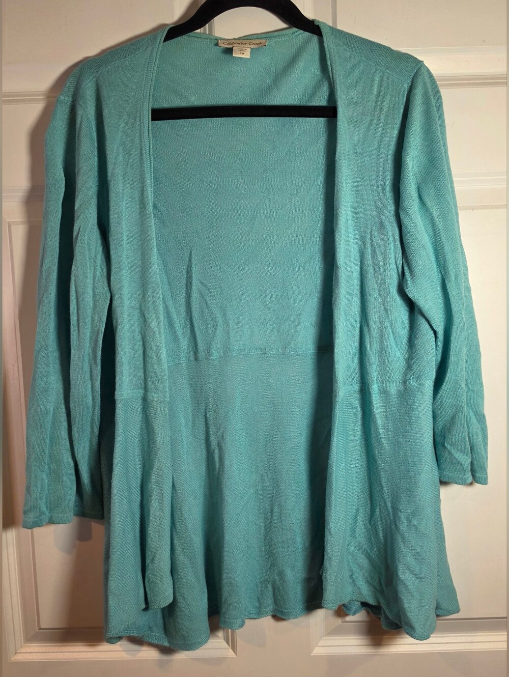 Coldwater Creek Light Blue Open-Front Women’s Cardigan Sweater Petite M